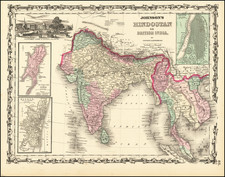 India and Southeast Asia Map By Alvin Jewett Johnson  &  Ross C. Browning