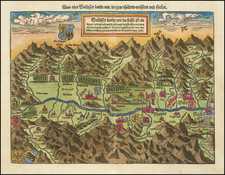 Switzerland Map By Sebastian Munster