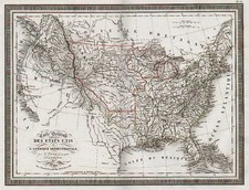 United States Map By Louis Vivien