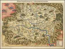 Czech Republic & Slovakia Map By Sebastian Munster