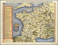 France Map By Sebastian Munster
