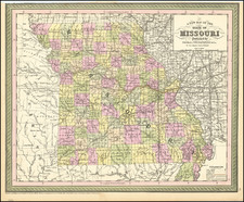 Missouri Map By Thomas, Cowperthwait & Co.