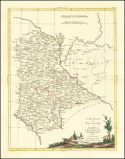 Poland and Ukraine Map By Antonio Zatta