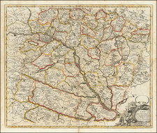 Austria and Hungary Map By John Senex