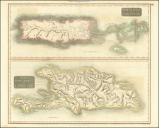 Hispaniola, Puerto Rico and Virgin Islands Map By John Thomson