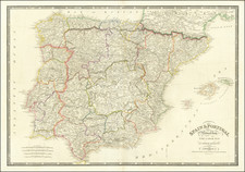 Spain and Portugal Map By James Wyld