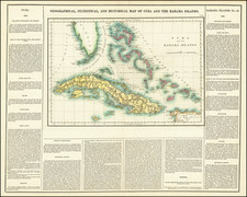 Cuba and Bahamas Map By Henry Charles Carey  &  Isaac Lea