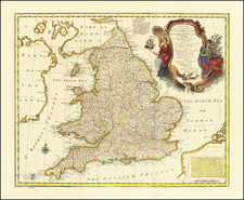England Map By Emanuel Bowen