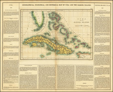 Cuba and Bahamas Map By Henry Charles Carey  &  Isaac Lea