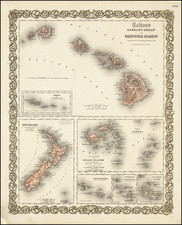 Hawaii and Hawaii Map By Joseph Hutchins Colton