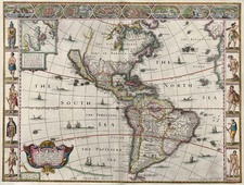 South America and America Map By John Speed