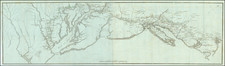 New England, Connecticut, Massachusetts, New York State, Mid-Atlantic, New Jersey, Pennsylvania, Delaware, Southeast, Virginia and North Carolina Map By Henri Soules