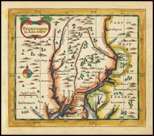 Pennsylvania and Maryland Map By John Seller