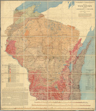 Wisconsin and Geological Map By W. O. Hotchkiss