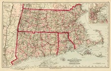 New England Map By O.W. Gray