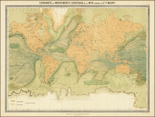 World Map By J. Andriveau-Goujon / Matthew Fontaine Maury