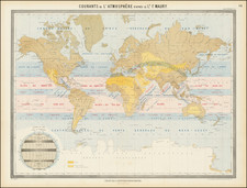 World Map By J. Andriveau-Goujon / Matthew Fontaine Maury