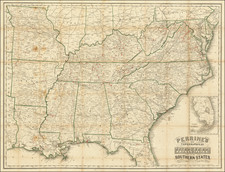 United States, Florida, South, Alabama, Mississippi, Kentucky, Tennessee, Southeast, Georgia, North Carolina, South Carolina, Midwest, Plains and Missouri Map By Charles O. Perrine