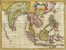 China, India, Southeast Asia, Philippines and Other Islands Map By John Speed