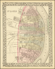 Midwest Map By Samuel Augustus Mitchell Jr.