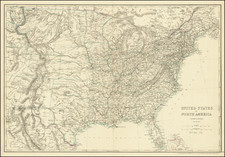 United States Map By Cassell, Petter & Galpin