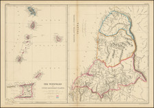 Caribbean and Guianas & Suriname Map By Blackie & Son / J. W. Lowry