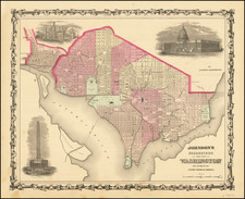 Washington, D.C. Map By Alvin Jewett Johnson  &  Ross C. Browning