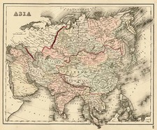 Asia and Asia Map By O.W. Gray