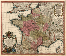 Europe and France Map By Matthaus Seutter