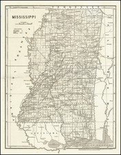 Mississippi Map By Sidney Morse  &  Samuel Breese