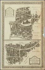 (St. Paul's Cathedral - City of London) Plan of Baynards Castle Ward & Faringdon Ward, Within. Divided into Parishes, from a New Survey [with] Plan of Candlewick and Langborn Wards. Divided into Parishes, from a New Survey