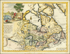 Midwest, Canada and Eastern Canada Map By Giambattista Albrizzi