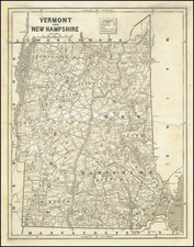 New Hampshire and Vermont Map By Sidney Morse  &  Samuel Breese