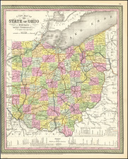 Ohio Map By Thomas, Cowperthwait & Co.