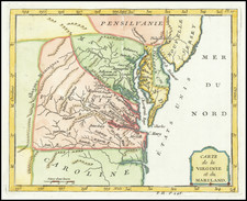 Maryland, Delaware and Virginia Map By Joseph De Laporte