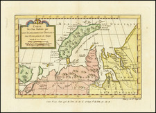 Polar Maps and Russia Map By Jacques Nicolas Bellin