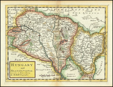 Hungary and Romania Map By Herman Moll