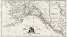 Alaska and Canada Map By Poole Brothers