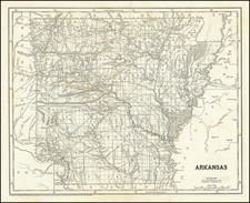 Arkansas Map By Sidney Morse  &  Samuel Breese