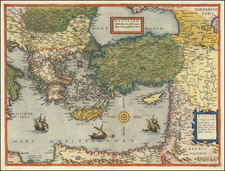 Balkans, Turkey, Holy Land, Turkey & Asia Minor and Greece Map By Cornelis de Jode