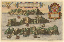 Atlantic Ocean and African Islands, including Madagascar Map By Jan Huygen Van Linschoten