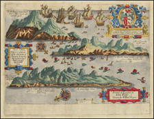 Mid-Atlantic, British Isles and African Islands, including Madagascar Map By John Wolfe / Jan Huygen van  Linschoten