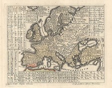 Europe and Europe Map By Homann Heirs / Gottfried Hensel