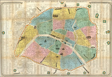 Paris and Île-de-France Map By A. Bes et F. Dubreuil