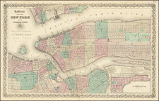 Colton's Map of New York And the Adjacent Cities