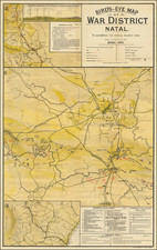 Bird's Eye Map of War District Natal.  To Accompany The Official Railway Guide 