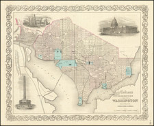 Washington, D.C. Map By G.W.  & C.B. Colton