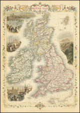 British Isles Map By John Tallis