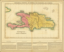 Hispaniola Map By Henry Charles Carey  &  Isaac Lea