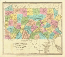 Pennsylvania Map By David Hugh Burr